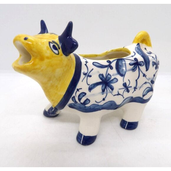 Nazari Portucal Signed and Dated Ceramic Creamer Cow preowned - Picture 1 of 5